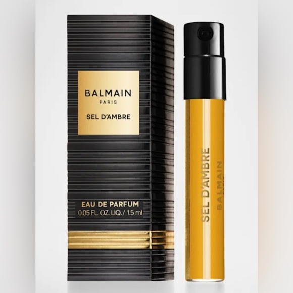 Balmain Gift Box, Ribbon, & (2) Sampler - Picture 3 of 6